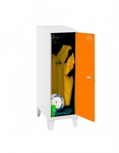 Armario Taquilla SIMON LOCKER Monobloque Single Mini 915x300x500+PIES BL/NA | Taquilla metálica SimonLocker para vestuarios y of