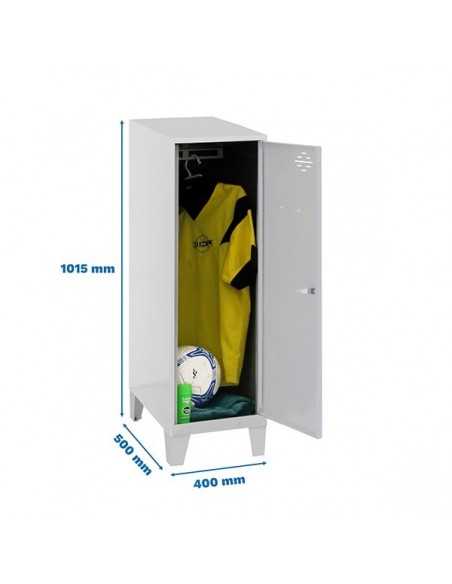 Armario Taquilla SIMON LOCKER Monobloque Single Mini 915x400x500+PIES Gris | Taquilla metálica SimonLocker para vestuarios y ofi