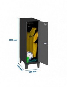 Armario Taquilla SIMON LOCKER Monobloque Single Mini 915x400x500+PIES AN/AN | Taquilla metálica SimonLocker para vestuarios y of 2