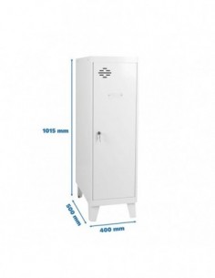 Armario Taquilla SIMON LOCKER Monobloque Single Mini 915x400x500+PIES BL/BL | Taquilla metálica SimonLocker para vestuarios y of 2