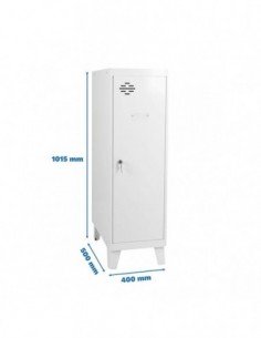 Armario Taquilla SIMON LOCKER Monobloque Single Mini 915x400x500+PIES BL/BL | Taquilla metálica SimonLocker para vestuarios y of 2