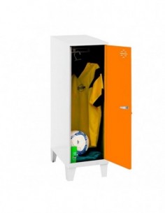 Armario Taquilla SIMON LOCKER Monobloque Single Mini 915x400x500+PIES BL/NA | Taquilla metálica SimonLocker para vestuarios y of