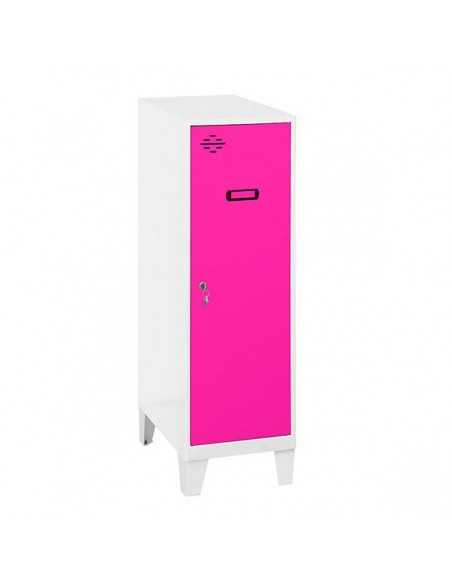 Armario Taquilla SIMON LOCKER Monobloque Single Mini 915x400x500+PIES BL/RO | Taquilla metálica SimonLocker para vestuarios y of