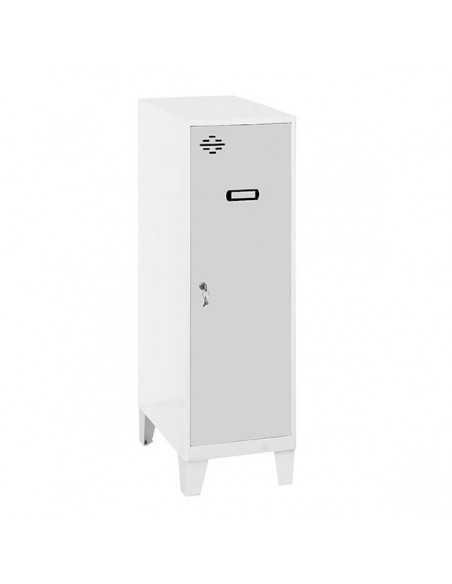 Armario Taquilla SIMON LOCKER Monobloque Single Mini 915x400x500+PIES BL/GR | Taquilla metálica SimonLocker para vestuarios y of