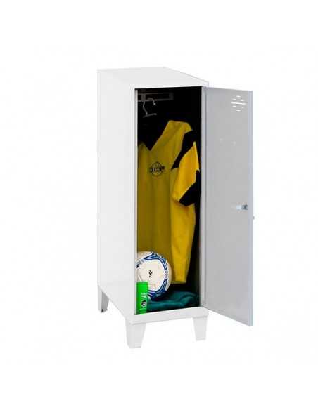 Armario Taquilla SIMON LOCKER Monobloque Single Mini 915x400x500+PIES BL/GR | Taquilla metálica SimonLocker para vestuarios y of