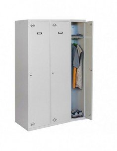 Armario Taquilla Simonlocker DIY Single 3/3 300 (900) Gris | Taquilla metálica SimonLocker para vestuarios y oficinas