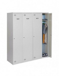 Armario Taquilla Simonlocker DIY Single 4/4 300 (1200) Gris | Taquilla metálica SimonLocker para vestuarios y oficinas