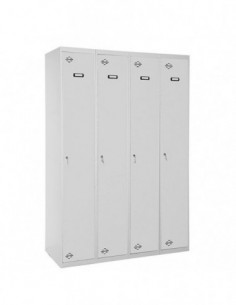 Armario Taquilla Simonlocker DIY Single 4/4 300 (1200) Gris | Taquilla metálica SimonLocker para vestuarios y oficinas 2