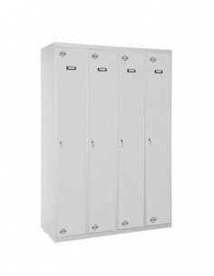 Armario Taquilla Simonlocker DIY Single 4/4 300 (1200) Gris | Taquilla metálica SimonLocker para vestuarios y oficinas 2