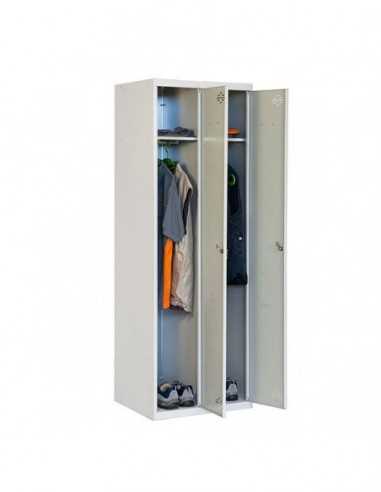 Armario Taquilla Simonlocker DIY Single 2/2 400 (800) Gris | Taquilla metálica SimonLocker para vestuarios y oficinas