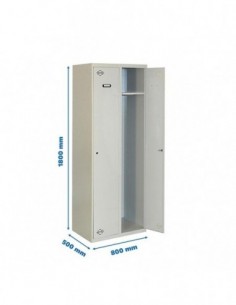 Armario Taquilla Simonlocker DIY Single 2/2 400 (800) Gris | Taquilla metálica SimonLocker para vestuarios y oficinas 2