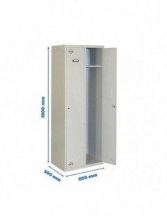 Armario Taquilla Simonlocker DIY Single 2/2 400 (800) Gris | Taquilla metálica SimonLocker para vestuarios y oficinas 2