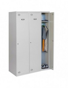 Armario Taquilla Simonlocker DIY Single 3/3 400 (1200) Gris | Taquilla metálica SimonLocker para vestuarios y oficinas