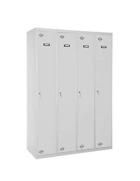 Armario Taquilla Simonlocker DIY Single 4/4 400 (1600) Gris | Taquilla metálica SimonLocker para vestuarios y oficinas