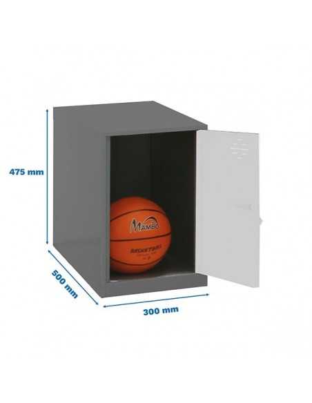 Armario Taquilla SIMON LOCKER Monobloque Mini 475x300x500 mm AN/BCO | Taquilla metálica SimonLocker para vestuarios y oficinas