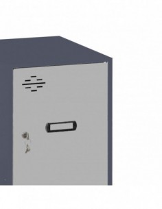Armario Taquilla SIMON LOCKER Monobloque Mini 475x300x500 mm ANT/GR | Taquilla metálica SimonLocker para vestuarios y oficinas 2