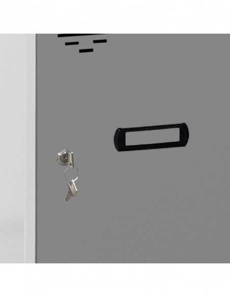 Armario Taquilla SIMON LOCKER Monobloque Mini 475x300x500 mm GR/ANT | Taquilla metálica SimonLocker para vestuarios y oficinas