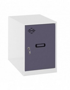 Armario Taquilla SIMON LOCKER Monobloque Mini 475x300x500 mm BLA/ANT | Taquilla metálica SimonLocker para vestuarios y oficinas