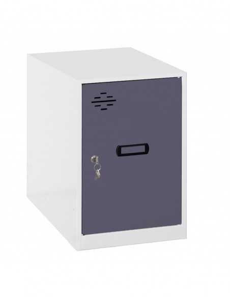 Armario Taquilla SIMON LOCKER Monobloque Mini 475x300x500 mm BLA/ANT | Taquilla metálica SimonLocker para vestuarios y oficinas