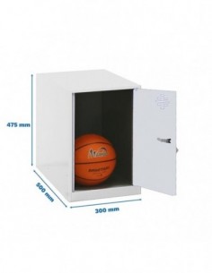 Armario Taquilla SIMON LOCKER Monobloque Mini 475x300x500 mm BLA/BLA | Taquilla metálica SimonLocker para vestuarios y oficinas 2