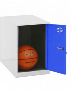 Armario Taquilla SIMON LOCKER Monobloque  Mini 475x300x500 mm BLA/AZU | Taquilla metálica SimonLocker para vestuarios y oficinas