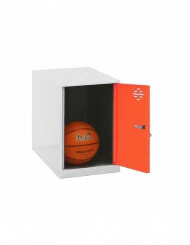 Armario Taquilla SIMON LOCKER Monobloque Mini 475x300x500 mm BLA/NAR | Taquilla metálica SimonLocker para vestuarios y oficinas