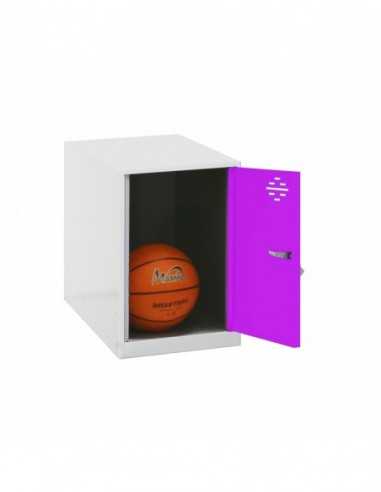 Armario Taquilla SIMON LOCKER Monobloque Mini 475x300x500 mm BLA/ROS | Taquilla metálica SimonLocker para vestuarios y oficinas