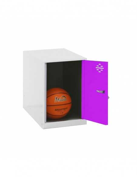 Armario Taquilla SIMON LOCKER Monobloque Mini 475x300x500 mm BLA/ROS | Taquilla metálica SimonLocker para vestuarios y oficinas