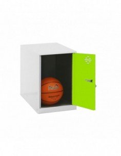 Armario Taquilla SIMON LOCKER Monobloque  Mini 475x300x500 mm BLA/VER | Taquilla metálica SimonLocker para vestuarios y oficinas