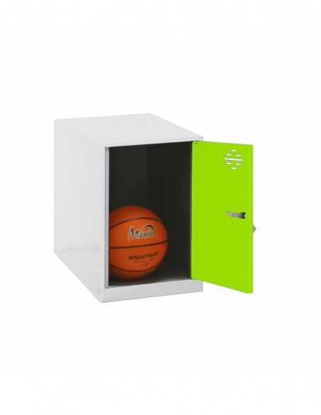 Armario Taquilla SIMON LOCKER Monobloque Mini 475x300x500 mm BLA/VER | Taquilla metálica SimonLocker para vestuarios y oficinas