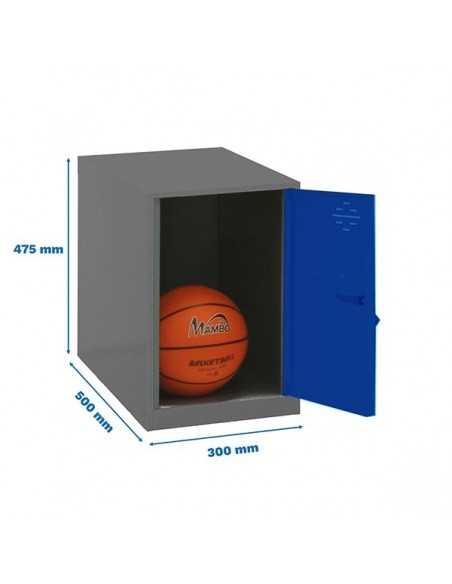 Armario Taquilla SIMON LOCKER Monobloque Mini 475x300x500 mm ANT/AZU | Taquilla metálica SimonLocker para vestuarios y oficinas