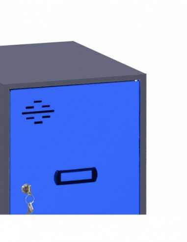 Armario Taquilla SIMON LOCKER Monobloque Mini 475x300x500 mm ANT/AZU | Taquilla metálica SimonLocker para vestuarios y oficinas