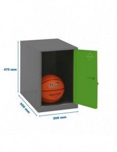 Armario Taquilla SIMON LOCKER Monobloque  Mini 475x300x500 mm ANT/VER | Taquilla metálica SimonLocker para vestuarios y oficinas 2