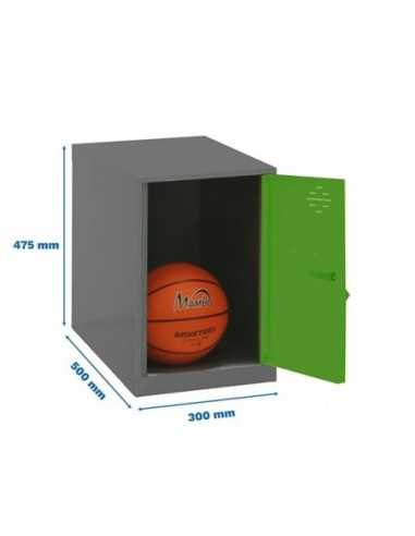 Armario Taquilla SIMON LOCKER Monobloque Mini 475x300x500 mm ANT/VER | Taquilla metálica SimonLocker para vestuarios y oficinas