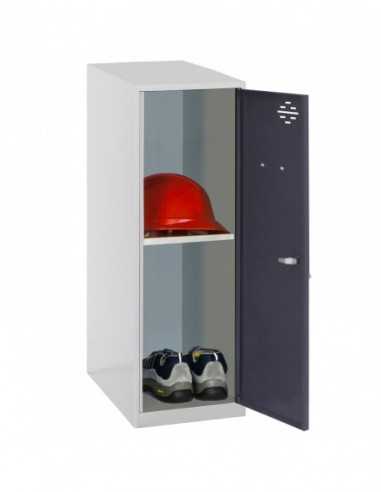 Armario Taquilla SIMON LOCKER Monobloque Mini + BAN. 915x300x500 mm GR/AN | Taquilla metálica SimonLocker para vestuarios y ofi