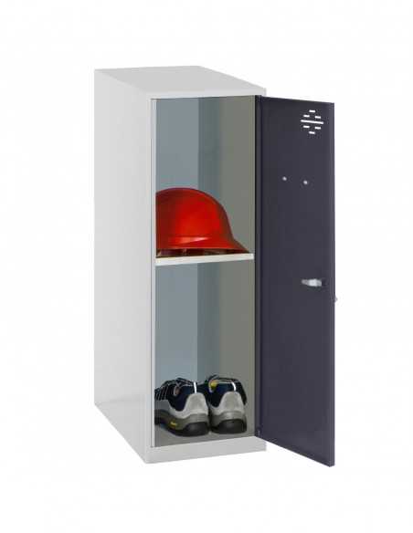 Armario Taquilla SIMON LOCKER Monobloque Mini + BAN. 915x300x500 mm GR/AN | Taquilla metálica SimonLocker para vestuarios y ofi