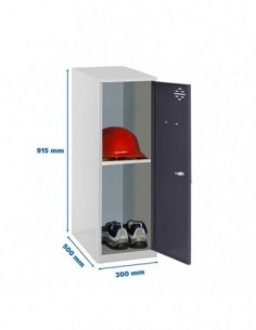 Armario Taquilla SIMON LOCKER Monobloque Mini + BAN. 915x300x500 mm GR/AN | Taquilla metálica SimonLocker para vestuarios y ofi 2