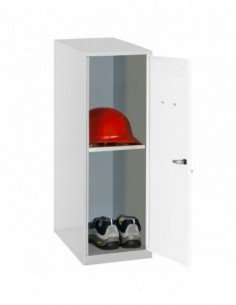 Armario Taquilla SIMON LOCKER Monobloque  Mini + BAN. 915x300x500 mm GR/BL | Taquilla metálica SimonLocker para vestuarios y ofi