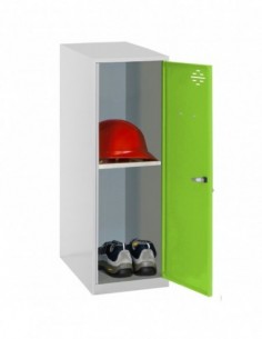 Armario Taquilla SIMON LOCKER Monobloque Mini + BAN. 915x300x500 mm GR/VE | Taquilla metálica SimonLocker para vestuarios y ofi