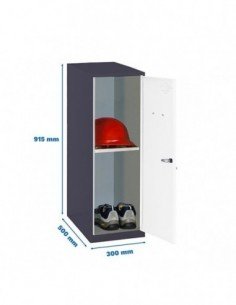 Armario Taquilla SIMON LOCKER Monobloque  Mini + BAN. 915x300x500 mm AN/BL | Taquilla metálica SimonLocker para vestuarios y ofi 2