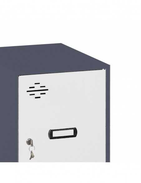 Armario Taquilla SIMON LOCKER Monobloque Mini + BAN. 915x300x500 mm AN/BL | Taquilla metálica SimonLocker para vestuarios y ofi