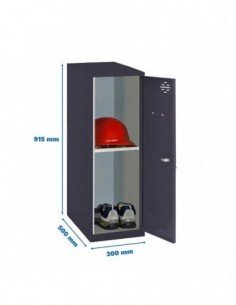 Armario Taquilla SIMON LOCKER Monobloque  Mini + BAN. 915x300x500 mm AN/AN | Taquilla metálica SimonLocker para vestuarios y ofi 2