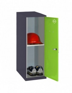 Armario Taquilla SIMON LOCKER Monobloque Mini + BAN. 915x300x500 mm AN/VE | Taquilla metálica SimonLocker para vestuarios y ofi