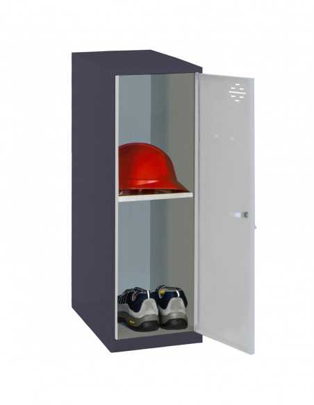 Armario Taquilla SIMON LOCKER Monobloque Mini + BAN. 915x300x500 mm AN/GR | Taquilla metálica SimonLocker para vestuarios y ofi