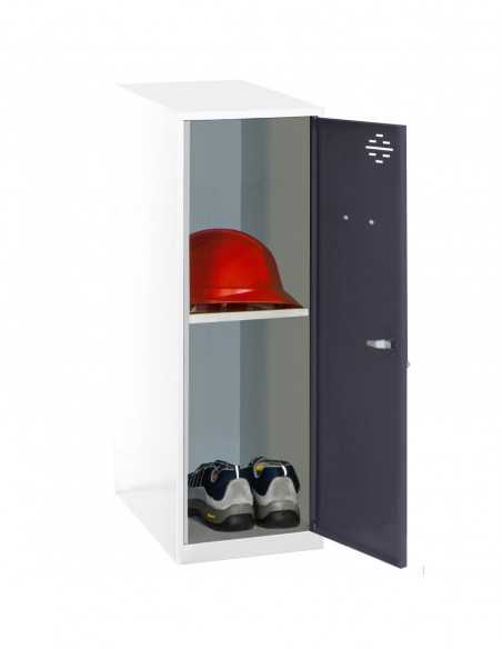 Armario Taquilla SIMON LOCKER Monobloque Mini + BAN. 915x300x500 mm BL/AN | Taquilla metálica SimonLocker para vestuarios y ofi
