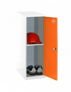 Armario Taquilla SIMON LOCKER Monobloque Mini + BAN. 915x300x500 mm BL/NA | Taquilla metálica SimonLocker para vestuarios y ofi