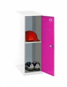 Armario Taquilla SIMON LOCKER Monobloque Mini + BAN. 915x300x500 mm BL/RO | Taquilla metálica SimonLocker para vestuarios y ofi