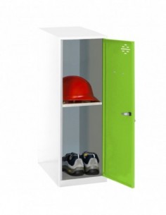 Armario Taquilla SIMON LOCKER Monobloque Mini + BAN. 915x300x500 mm BL/VE | Taquilla metálica SimonLocker para vestuarios y ofi