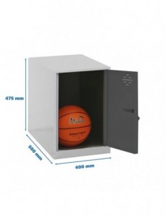 Armario Taquilla SIMON LOCKER Monobloque Mini 475x400x500 mm GR/ANT | Taquilla metálica SimonLocker para vestuarios y oficinas 2