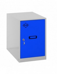 Armario Taquilla SIMON LOCKER Monobloque Mini 475x400x500 mm GR/AZU | Taquilla metálica SimonLocker para vestuarios y oficinas